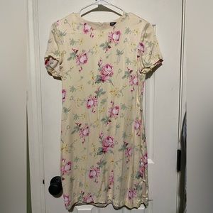 Zara Mini Floral Silk Cutout Dress